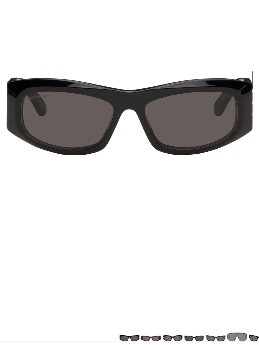 Bnwt Balenciaga Black Rectangular Sunglasses